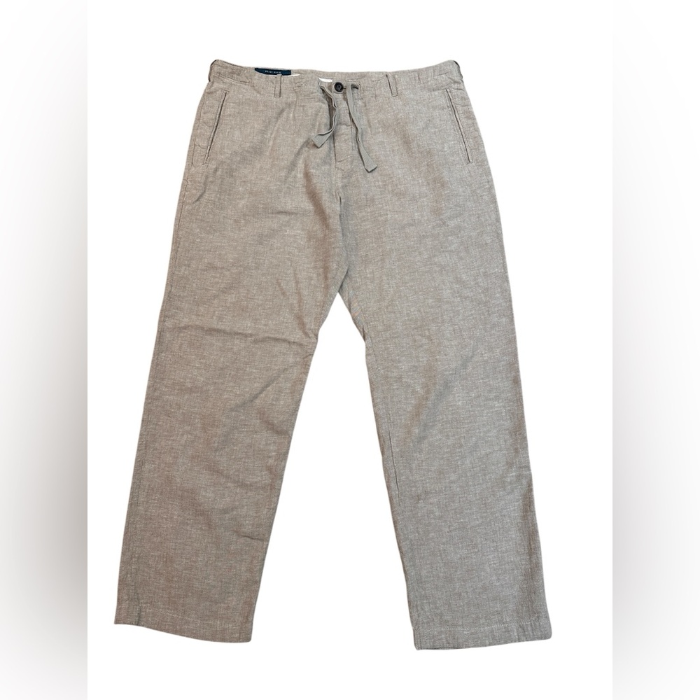 Perry Ellis Khaki Linen Blend Light Weight Causal Pants Men’s size 38”Wx30”L